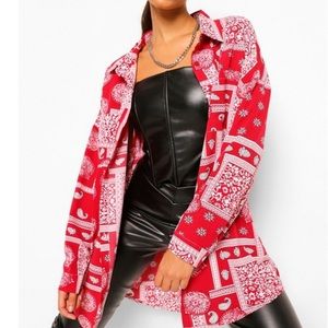 Red bandanna shirt